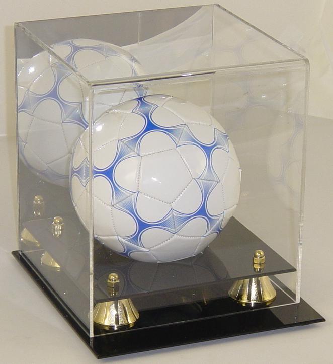 DELUXE MINI SOCCER BALL SoccerBall DISPLAY CASE HOLDER eBay