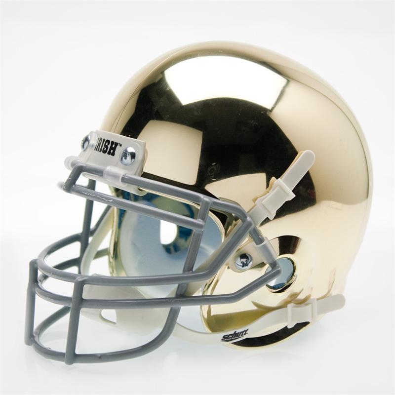 NEW NOTRE DAME IRISH SPECIAL GOLD CHROME SCHUTT FULL SIZE REPLICA