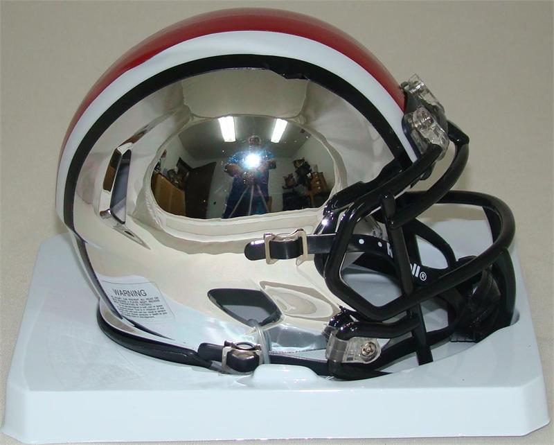 OHIO STATE BUCKEYES LIQUID CHROME SPEED MINI HELMET RIDDELL FREE