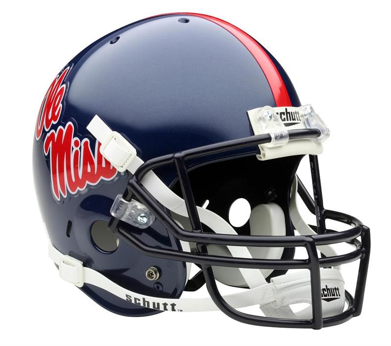 MISSISSIPPI REBELS (OLE MISS) SCHUTT FULL SIZE FOOTBALL HELMET