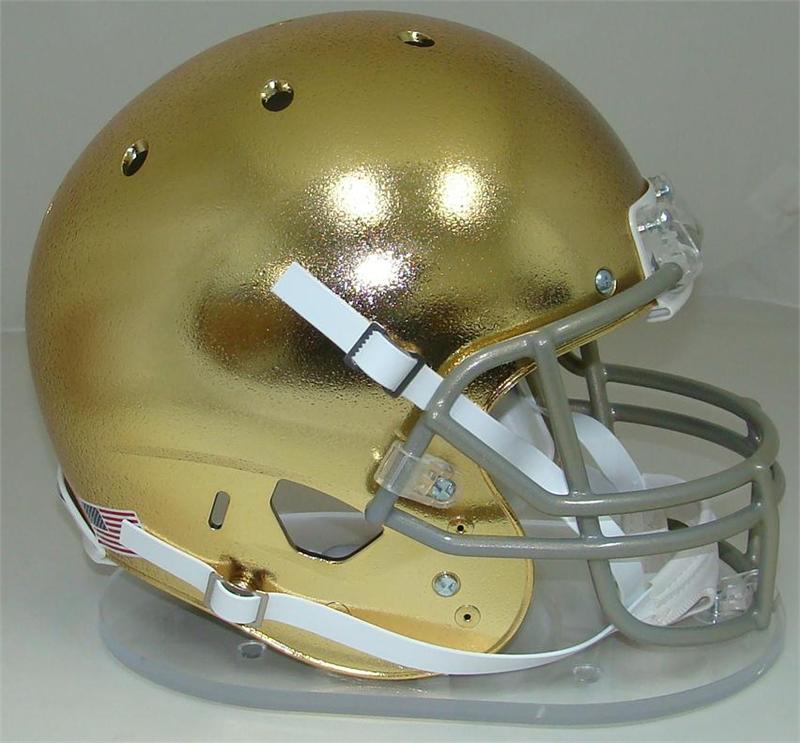 NEW NOTRE DAME IRISH 2013 TEXTURED GOLD CHROME SCHUTT FULL SIZE REPLICA