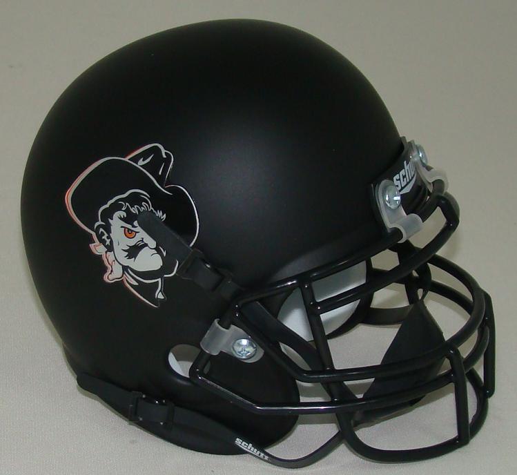 OKLAHOMA STATE COWBOYS BLACK PISTOL PETE SCHUTT AUTHENTIC MINI FOOTBALL