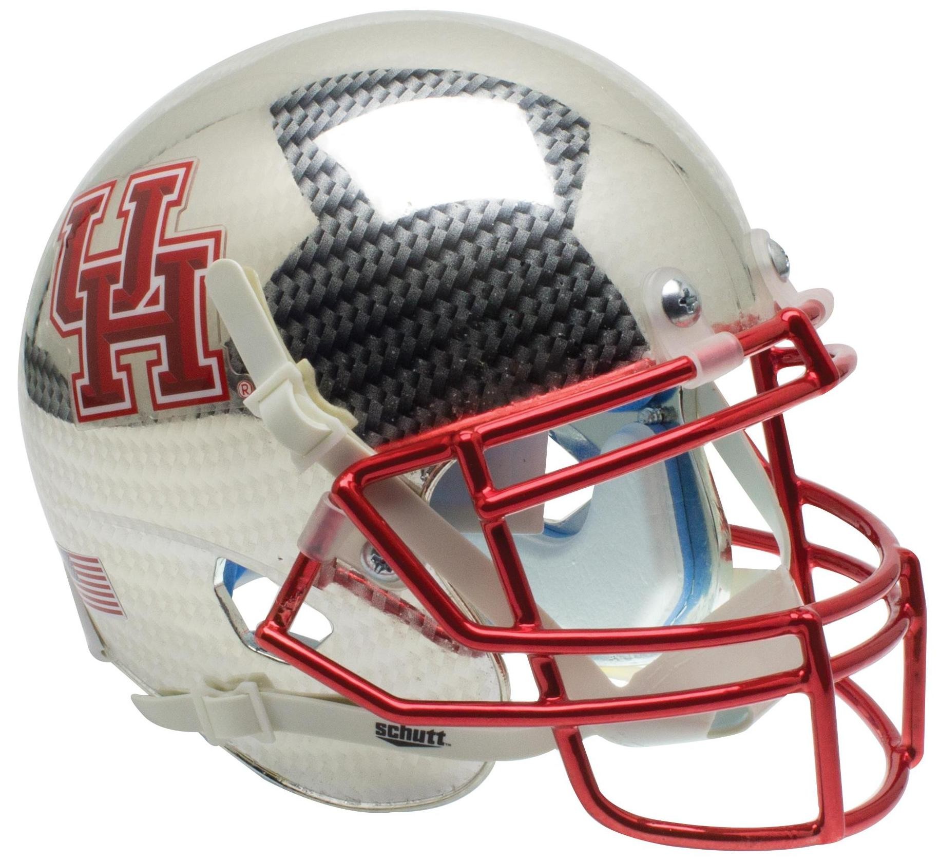 HOUSTON COUGARS ALTERNATE CARBON FIBER SCHUTT MINI FOOTBALL HELMET eBay