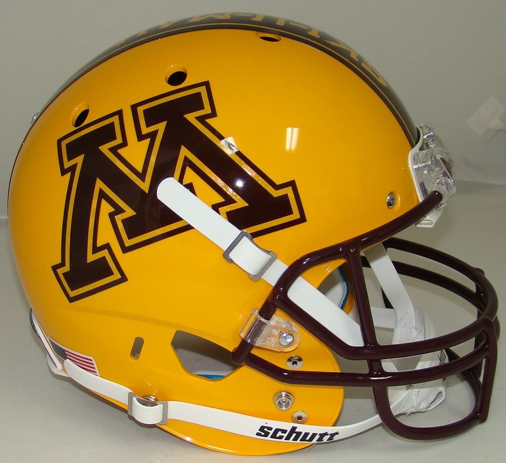 MINNESOTA GOPHERS ALTERNATE "BRICK BY BRICK" SCHUTT FULL SIZE FOOTBALL