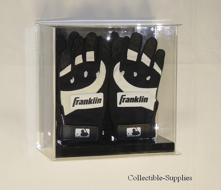 BASEBALL DOUBLE BATTING GLOVES WALL MOUNT DISPLAY CASE eBay