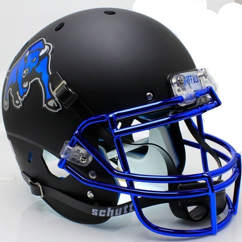 BUFFALO BULLS BLACK & BLUE CHROME SCHUTT MINI AUTHENTIC FOOTBALL HELMET