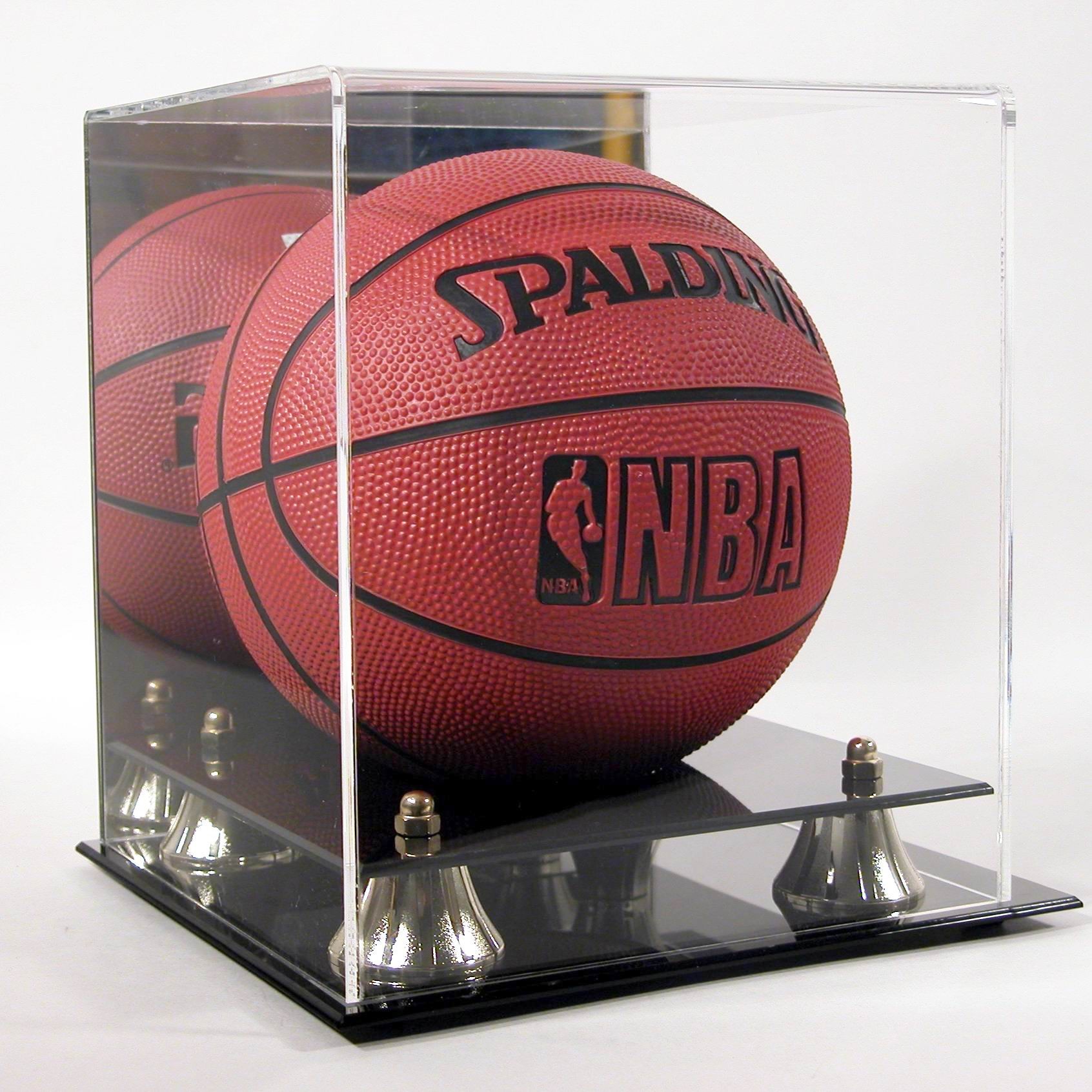 MINI NBA BASKETBALL DELUXE ACRYLIC DISPLAY CASE (FOR A MINI BASKETBALL